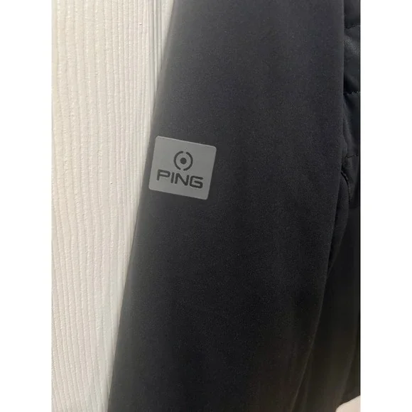 Ping Lg Norse Primaloft Zoned Black Full Zip Golf Jacket Wtr Resist Thermal FLAW - Picture 8 of 16